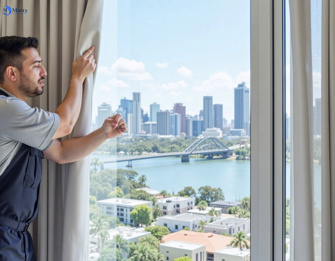 Professional curtain steam cleaning service eastern-heights QLD by Matty Curtain Cleaning
